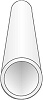  7.2mm x 35cm long white tube (3 pce)