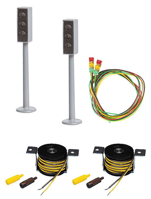 2 LED Traffic Lights w/Stop Sections