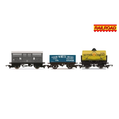 RailRoad Triple Wagon Pack, Various - Era 3