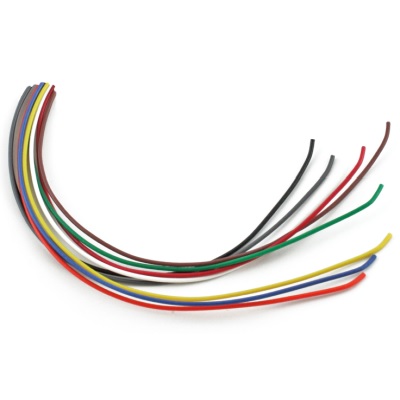 10' 28AWG Green w/yellow stripe wire