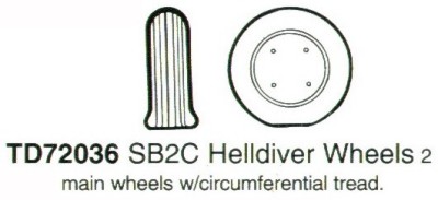 1/72 SB2C Helldiver Wheels