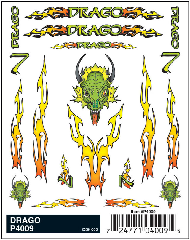 Drago High Gloss Dry Transfer decals